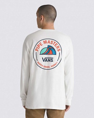 Vans 2023 Pipe Masters Lock Up Long Sleeve T-Shirt Herren Weiß | Österreich QIHZYV132