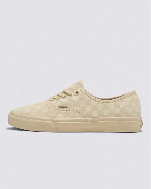 Vans Authentic Mono Checkerboard Schuhe Damen Beige | Österreich GUJCAO358