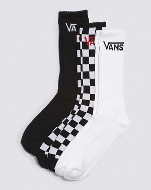 Vans Classic Crew 3-Pack Socken Damen Schwarz | Österreich NKVUTP708