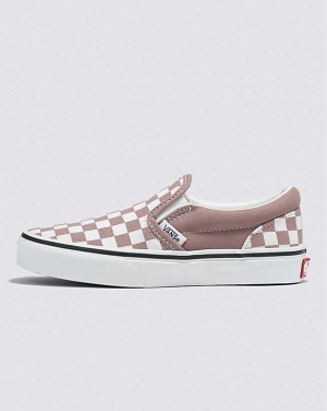 Vans Classic Slip-On Checkerboard Schuhe Kinder Rosa | Österreich TAXOPM067