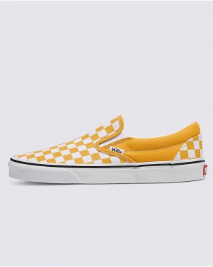 Vans Classic Slip-On Checkerboard Schuhe Damen Gelb | Österreich DTZNVK487