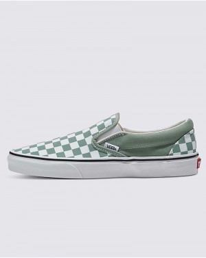 Vans Classic Slip-On Checkerboard Schuhe Damen Grün | Österreich FOLXGA970