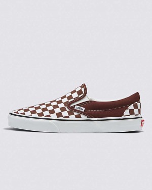 Vans Classic Slip-On Checkerboard Schuhe Damen Schokolade | Österreich JOFKWY694