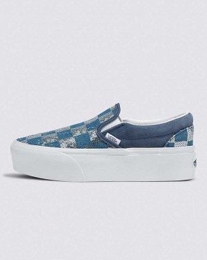 Vans Classic Slip-On Stackform Schuhe Damen Indigo | Österreich CAYBQH387