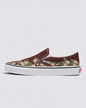 Vans Classic Slip-On Wallflower Floral Schuhe Damen Schokolade | Österreich UJFMVP293