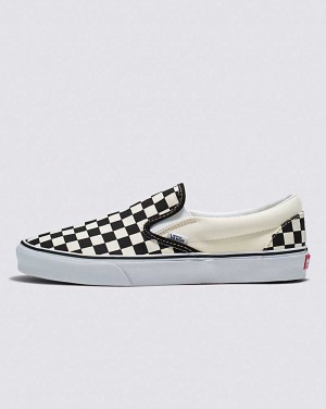 Vans Classic Slip-On Weite Checkerboard Schuhe Damen Schwarz Weiß | Österreich TGCKFY149