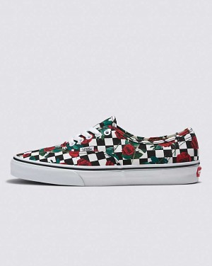 Vans Customs Checkerboard Roses Authentic Schuhe Damen Mehrfarbig | Österreich BVHDXI986