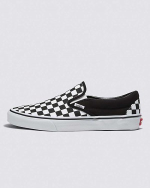 Vans Customs Checkerboard Slip-On Weite Schuhe Herren Schwarz Weiß | Österreich WIDEPS493