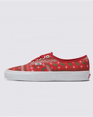 Vans Customs Christmas Pullover Authentic Schuhe Damen Rot | Österreich PLYNKB483