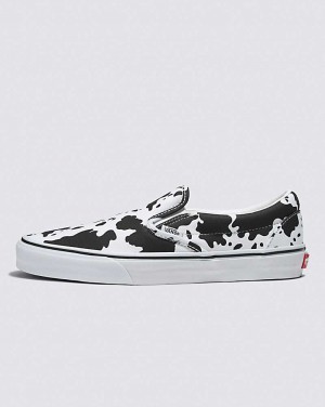 Vans Customs Cow Print Slip-On Schuhe Herren Schwarz Weiß | Österreich YDROJB912