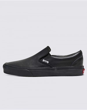 Vans Customs Elevated Leder Slip-On Schuhe Herren Schwarz | Österreich FDLBJT982