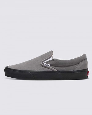 Vans Customs Elevated Wildleder Black Sole Slip-On Schuhe Damen Grau | Österreich RGFJMC951