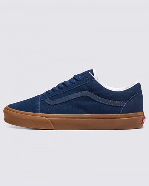 Vans Customs Elevated Wildleder Gum Sole Old Skool Schuhe Damen Navy | Österreich QJIPLH857