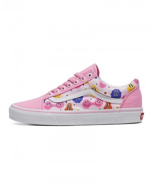 Vans Customs Image Library Smiley Old Skool Schuhe Damen Rosa | Österreich JCULDO295