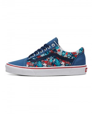 Vans Customs Image Library Strawberry Field Old Skool Schuhe Herren Blau | Österreich JDPAXZ196