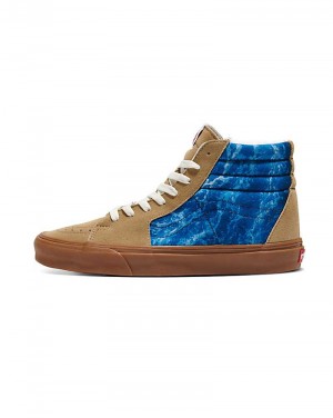 Vans Customs Image Library Wasser Sk8-Hi Schuhe Herren Blau Braun | Österreich HVAKUI063