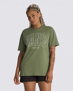 Vans Deep Sleep Oversized T-Shirt Damen Olivgrün | Österreich KRTXSV835