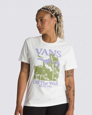 Vans Desert Wasteland Boyfriend T-Shirt Damen Weiß | Österreich LACVHS432