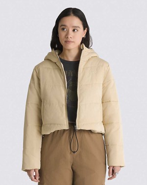 Vans Foundry Crop Puff Mit Kapuze MTE-1 Jacke Damen Beige | Österreich OTYFKE498