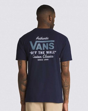 Vans Holder St Classic T-Shirt Herren Navy | Österreich ASVWPZ061