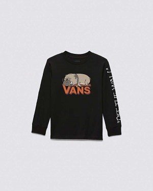 Vans Kleine Kinder Chillax Long Sleeve T-Shirt Kinder Schwarz | Österreich MKZXCA851