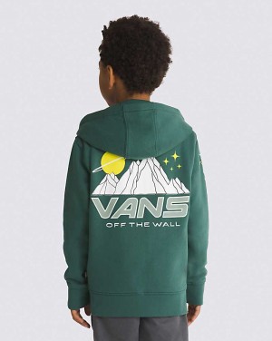 Vans Kleine Kinder Space Camp Full Zip Hoodie Kinder Grün | Österreich LFRZVA628