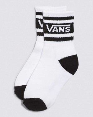 Vans Kleinkinder Drop V Crew Socken Kinder Weiß Schwarz | Österreich OYCMXQ761