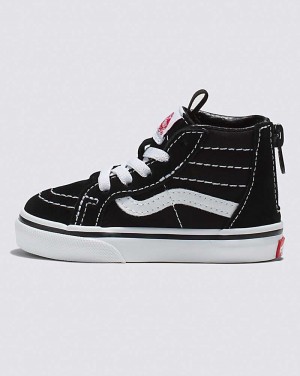 Vans Kleinkinder Sk8-Hi Zip Schuhe Kinder Schwarz Weiß | Österreich OVSYWE748