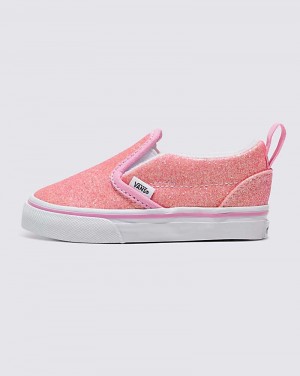 Vans Kleinkinder Slip-On V Glitter Schuhe Kinder Rosa | Österreich ICKULJ714