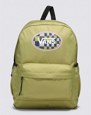 Vans New Varsity Sportliche Realm Plus Rucksack Damen Grün Weiß | Österreich RSOBPM487