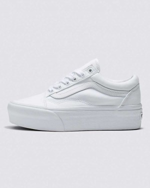 Vans Old Skool Stackform Schuhe Damen Weiß | Österreich QBKALO587