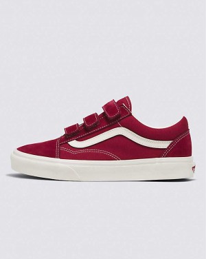 Vans Old Skool V Wildleder Canvas Schuhe Damen Rot | Österreich IYLMRJ419