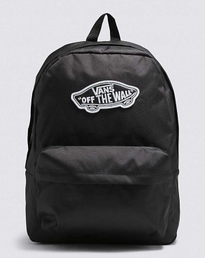 Vans Realm Solid Rucksack Damen Schwarz | Österreich QGJVLC094