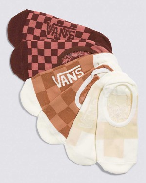 Vans Roadside Canoodle 3-Pack Socken Damen Schokolade | Österreich GUXYSZ469