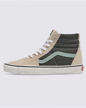 Vans Sk8-Hi Canvas Wildleder Schuhe Damen Schwarz Beige | Österreich GWFCJP246