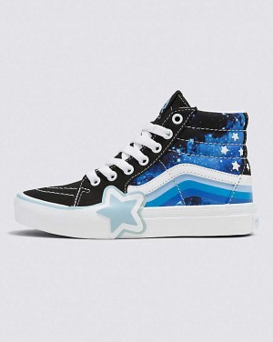 Vans Sk8-Hi Glow Rainbow Star Schuhe Kinder Schwarz Blau | Österreich WJZOMG543