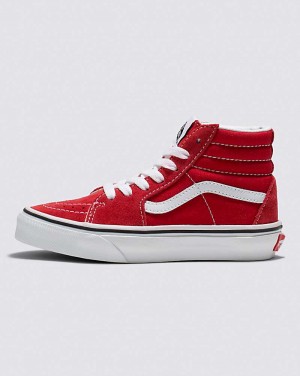 Vans Sk8-Hi Schuhe Kinder Rot Weiß | Österreich HUEVRT359