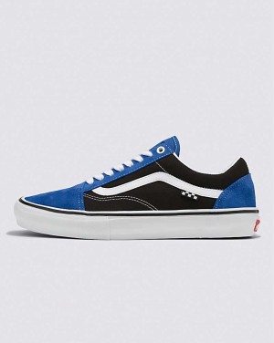 Vans Skate Old Skool Skateschuhe Damen Blau Schwarz Weiß | Österreich UGOVLJ603