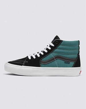 Vans Skate Sk8-Hi Safari Skateschuhe Damen Schwarz Türkis | Österreich BUZCTP709