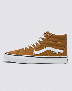 Vans Skate Sk8-Hi Skateschuhe Damen Braun | Österreich HXIGWQ463