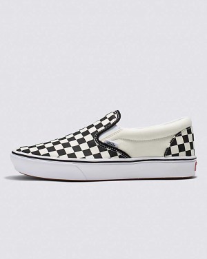 Vans Slip-On ComfyCush Checkerboard Schuhe Damen Schwarz Weiß | Österreich XOENKM728