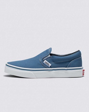 Vans Slip-On Schuhe Kinder Navy Weiß | Österreich MHNTZY306