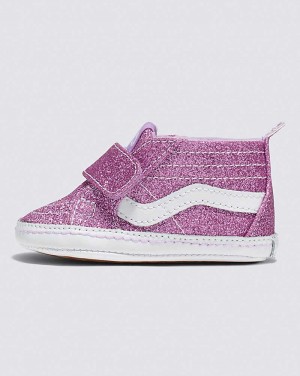 Vans Säugling Sk8-Hi Crib Glitter Schuhe Kinder Rosa | Österreich RHBXKE149