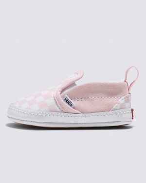 Vans Säugling Slip-On V Crib Checkerboard Schuhe Kinder Weiß | Österreich QAHYOT320