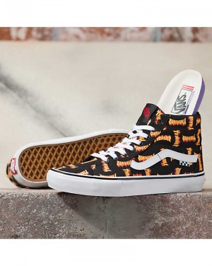 Vans X Thrasher Skate Sk8-Hi Skateschuhe Herren Schwarz Gold | Österreich PVGOWM910