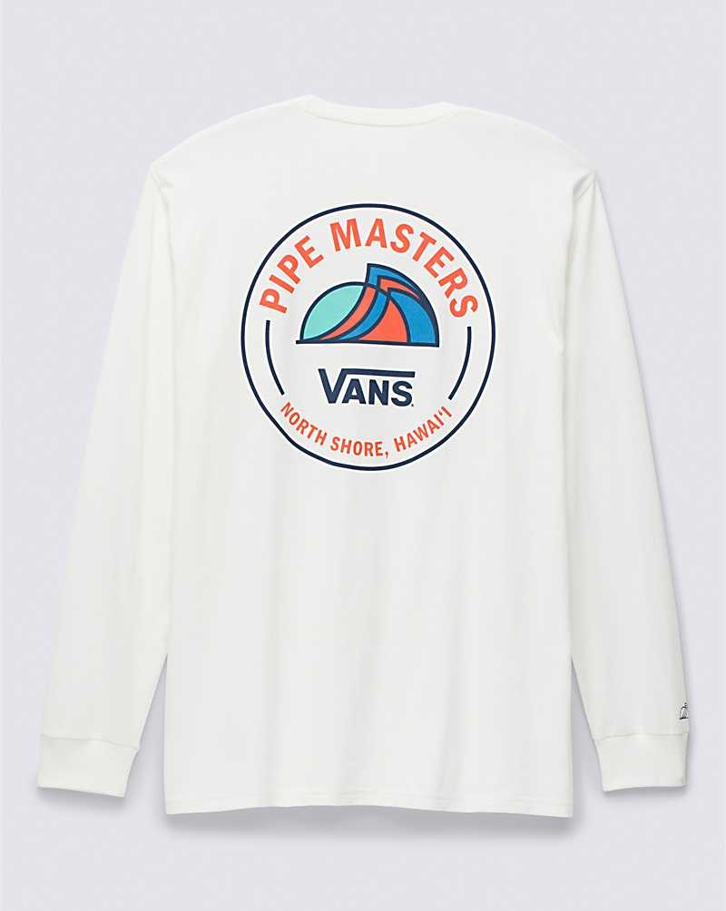 Vans 2023 Pipe Masters Lock Up Long Sleeve T-Shirt Herren Weiß | Österreich QIHZYV132