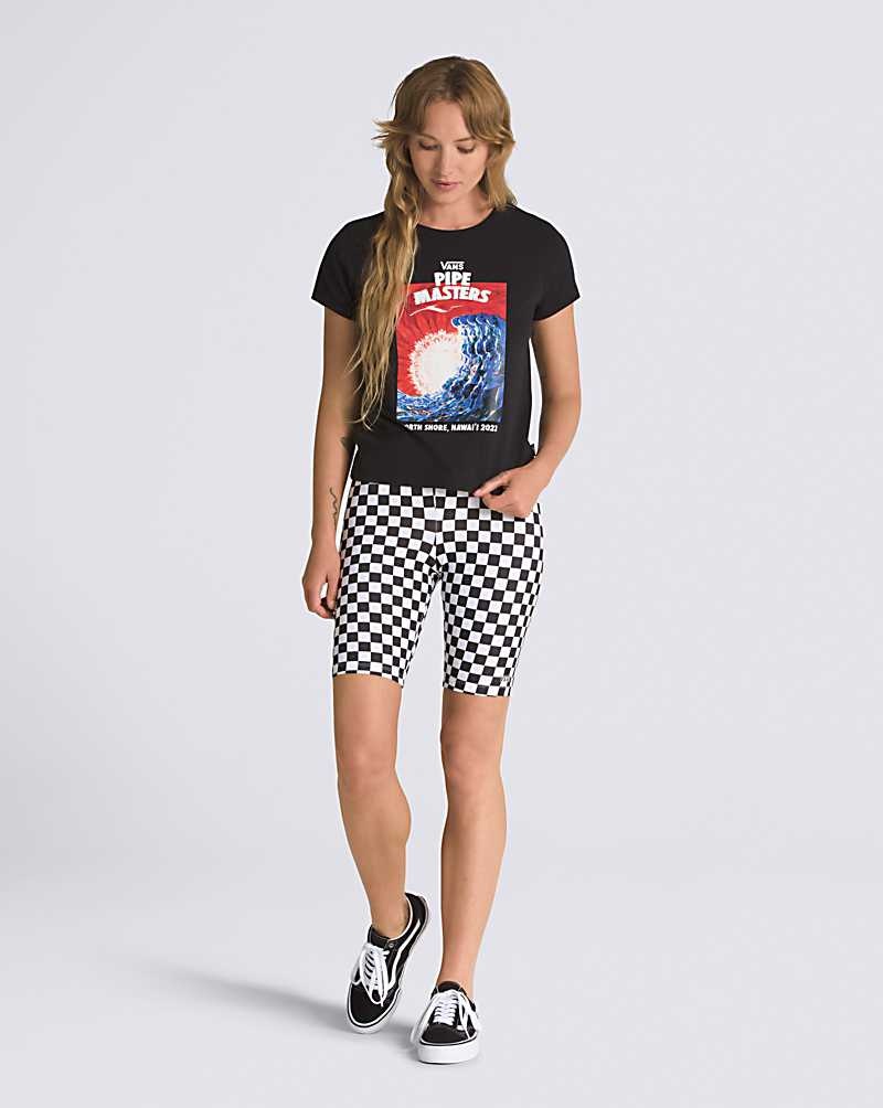 Vans 2023 Pipe Masters Mini T-Shirt Damen Schwarz | Österreich OJFKQS360