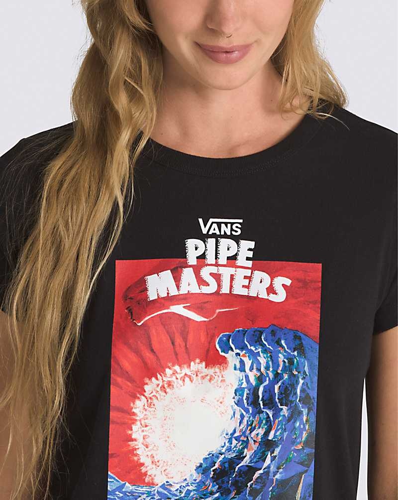 Vans 2023 Pipe Masters Mini T-Shirt Damen Schwarz | Österreich OJFKQS360