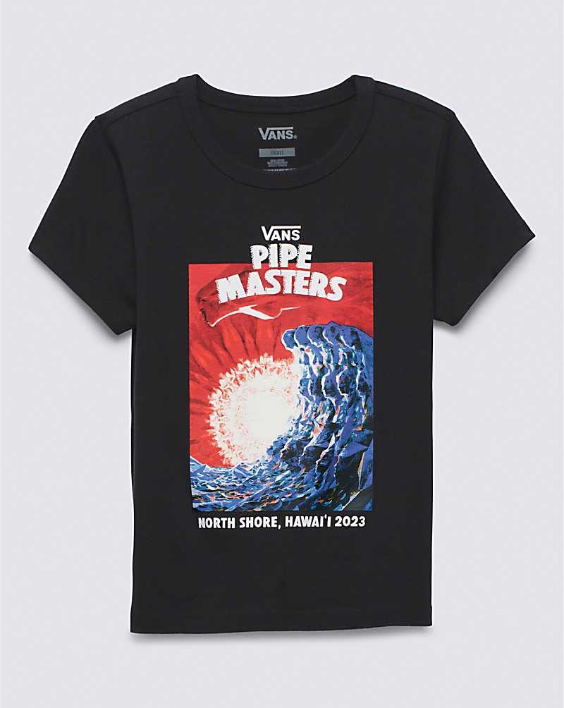 Vans 2023 Pipe Masters Mini T-Shirt Damen Schwarz | Österreich OJFKQS360