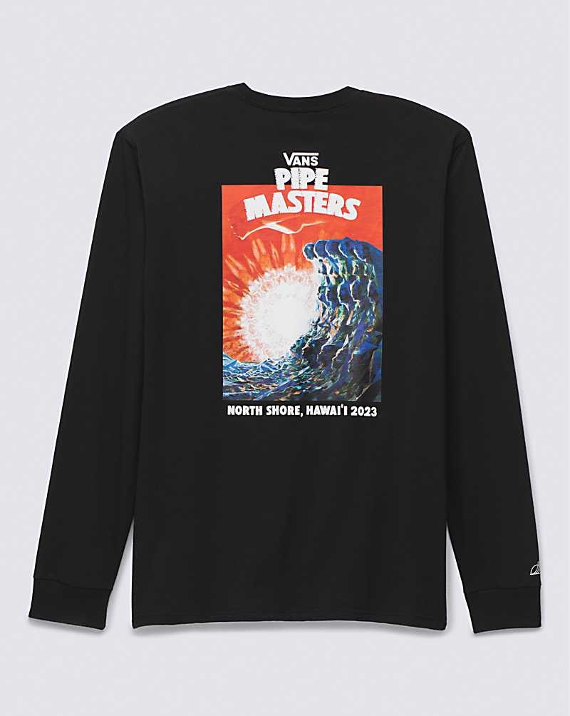 Vans 2023 Pipe Masters Poster Long Sleeve T-Shirt Herren Schwarz | Österreich LMCHIK041